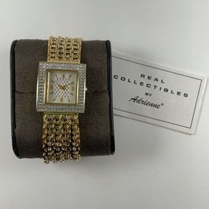 Multiple band and crystal band watch